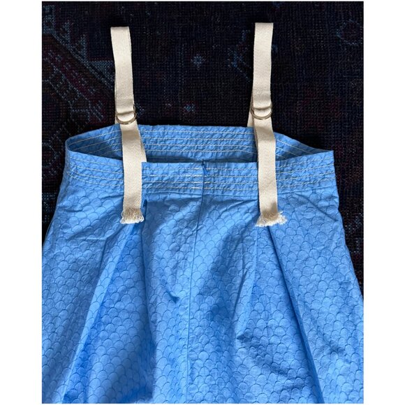NWOT Odeeh Square Neckline Tent Midi Dress | Size XS US 2 DE 34 | Blue Scallop - Picture 9 of 9